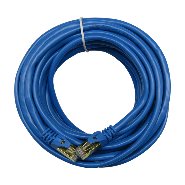 CABLE PATCHCORD UTP CAT6A 10M 26AWG 10Gbps CCA 80% PVC AZUL XUE® Garantía 1 Año