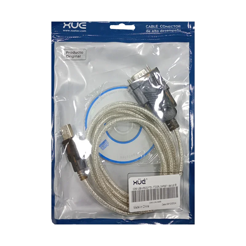 Convertidor USB A RS232 FTDI - FT232RL CHIPSET 1.8 Metros, Marca XUE®