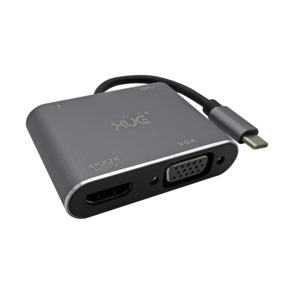 DOCKING 4-1 TIPO-C 3.1 Gen1 A HDMI 4K, VGA, USB 3.0, USB-C (PC Y MAC) XUE® Garantía 1 Año