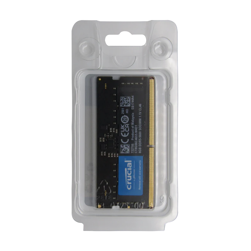 Memoria RAM 8GB para Laptop DDR5 PC5-44800 5600MHZ CL36 1.1V, CT8G56C46S5 Marca Crucial