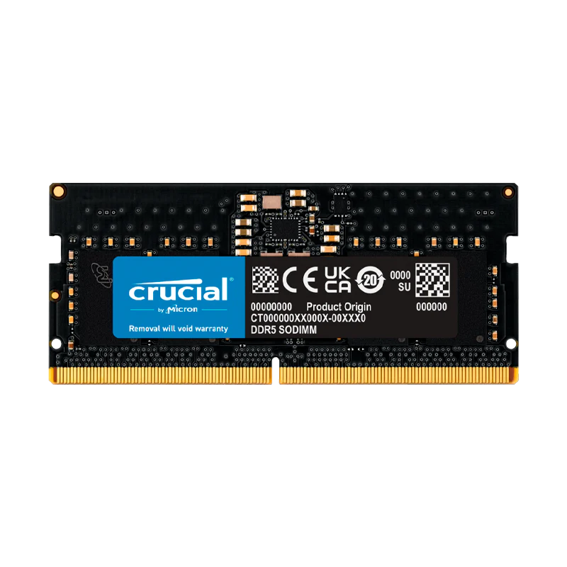 Memoria RAM 8GB para Laptop DDR5 PC5-44800 5600MHZ CL36 1.1V, CT8G56C46S5 Marca Crucial
