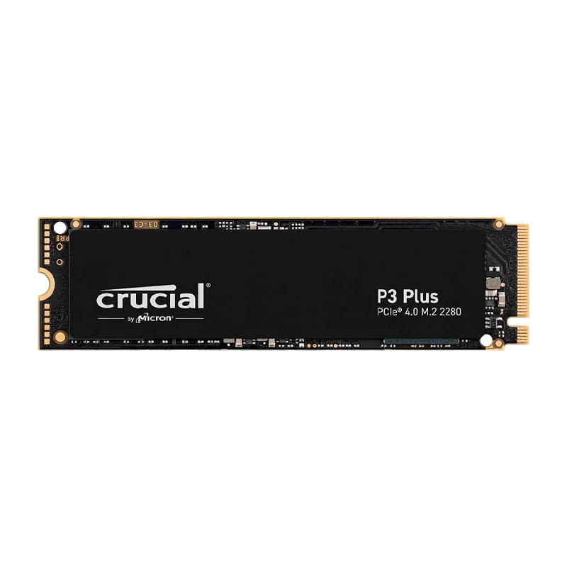 Disco de Estado Sólido SSD 1TB PCI-E 4.0 M.2 2280 NVMe CRUCIAL P3 Plus CT1000P3PSSD8 R/W 5000/3600 MBs Marca Crucial