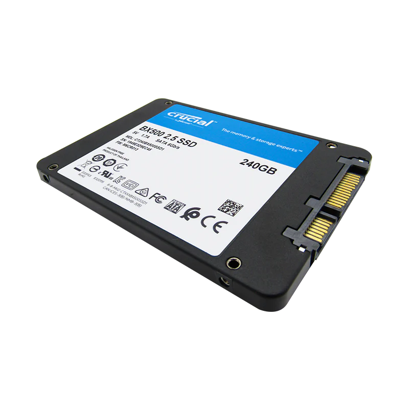 Disco de Estado Sólido SSD 2.5 240GB SATA Crucial BX500 CT240BX500SSD1 540 MB/S Marca Crucial