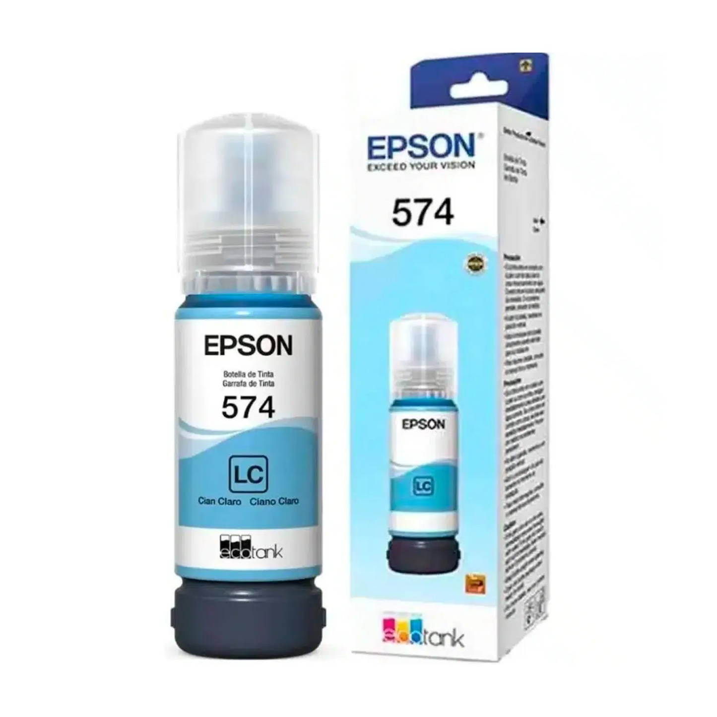 Botella de Tinta Epson Ecofit Color Cian Claro T574 70 ml