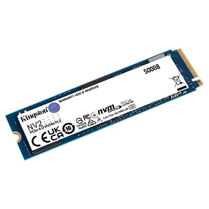 Disco de Estado Sólido SSD 500GB PCI-E 4.0 M.2 2280 NVMe NV2 SNV2S/500G R/W 3500/2800 MB/S Marca Kingston