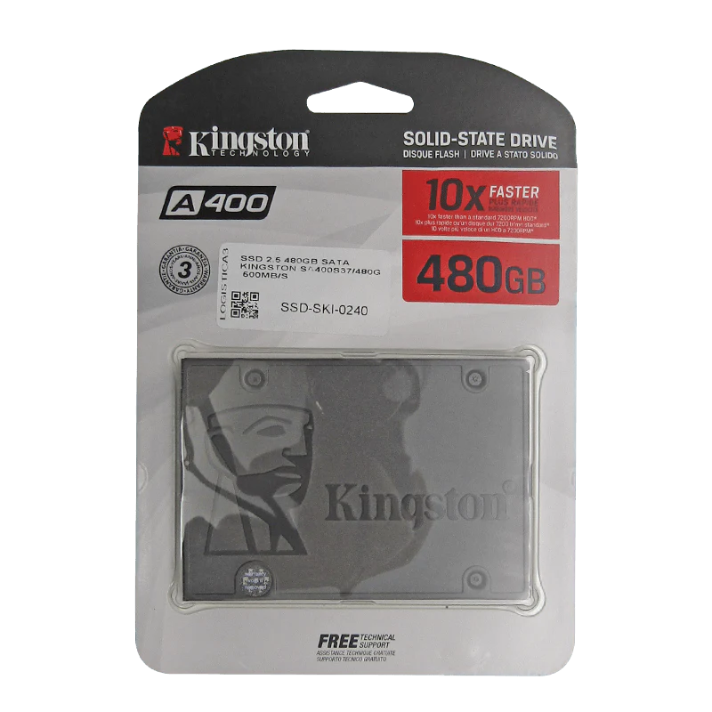 Disco de Estado Sólido SSD 2.5 480GB SATA SA400S37/480G 500MB/S Marca Kingston