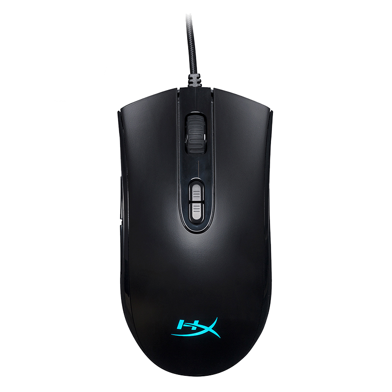 Mouse Gamer HyperX Pulsefire Core · Alámbrico USB-A · Sensor Pixart 3327 · 6.200 DPI · 87g · 7 Botones · RGB · Negro