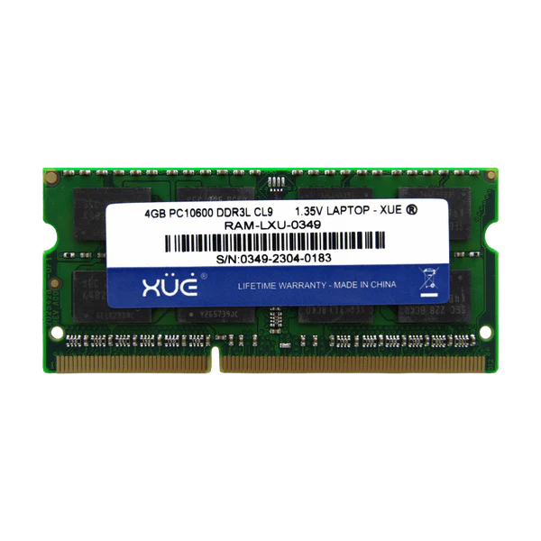 RAM DDR3L PC10600 4GB 1333MHZ CL9 1.5/1.35V 16C LAPTOP XUE® CHIP SAMSUNG Garantia 5 años