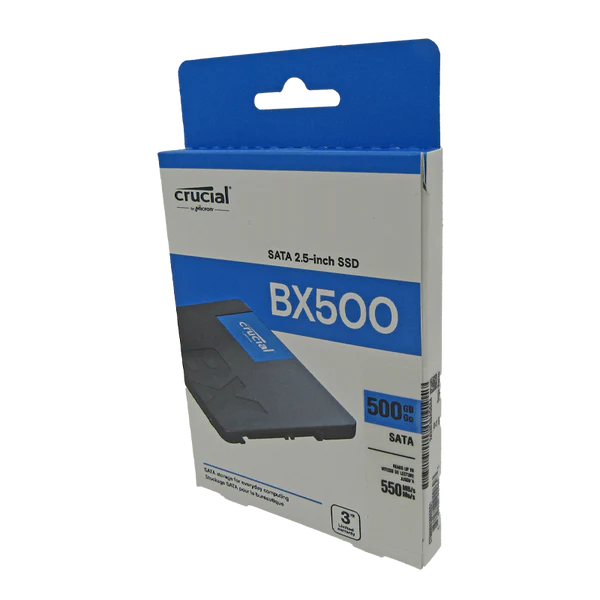 SSD 2.5 500GB SATA CRUCIAL BX500 CT500BX500SSD1 550 MB/S Garantía 3 años