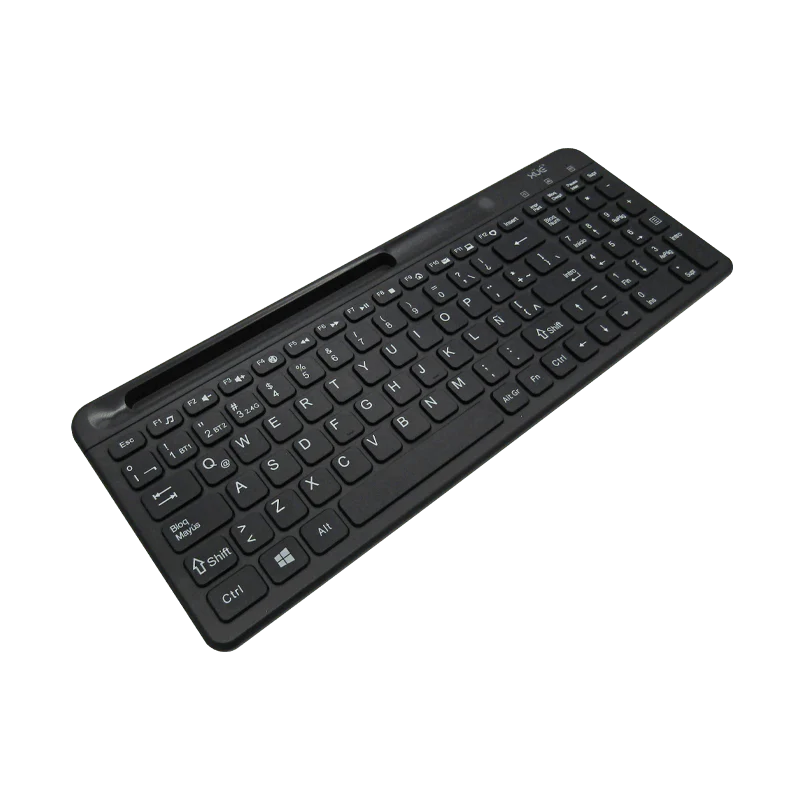 Combo Teclado Externo Wireless Compacto LATAM + Mouse 1600DPI, 2.4GHZ + BT 5.0, Batería 500MAH, USB-C, Color Negro, W1500 XUE®