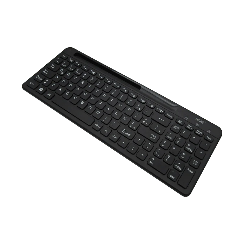 Combo Teclado Externo Wireless Compacto LATAM + Mouse 1600DPI, 2.4GHZ + BT 5.0, Batería 500MAH, USB-C, Color Negro, W1500 XUE®