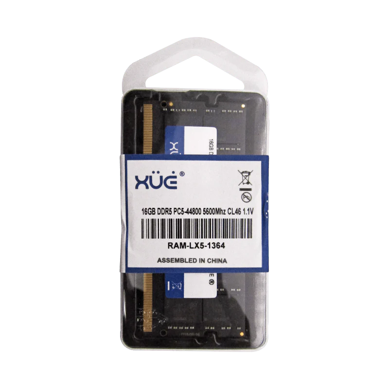 Memoria RAM 16GB para Laptop DDR5 PC5-44800 5600MHZ CL46 1.1V Marca XUE®