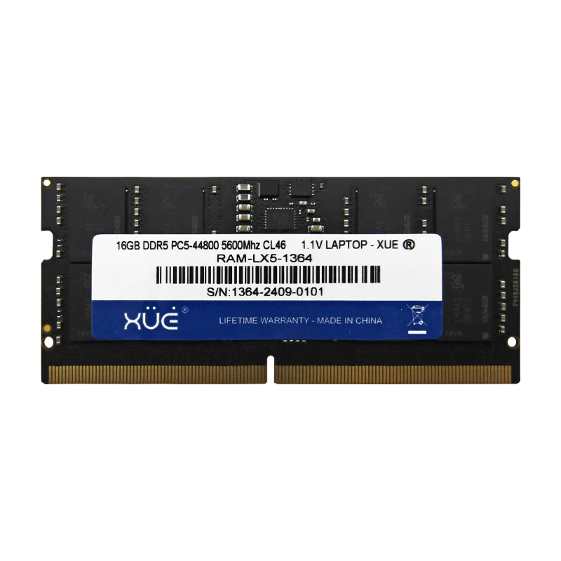 Memoria RAM 16GB para Laptop DDR5 PC5-44800 5600MHZ CL46 1.1V Marca XUE®