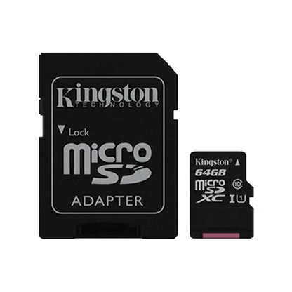 MEMORIA MICRO SD 64GB CLASS 10 Kingston SDCS/64GB CON ADAPT