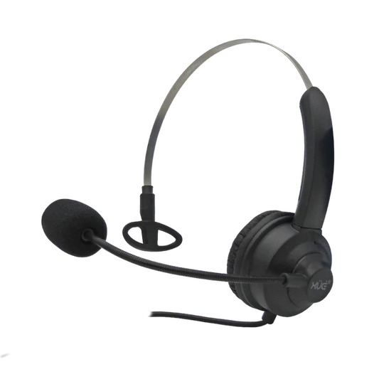 DIADEMA USB 2.0 XUE® U1 MONOAURAL METAL CON MIC/MUTE BUTTON/CONTROL EN CABLE 1.8M Garantía 6 Meses