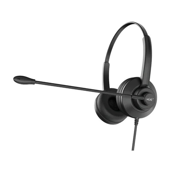 DIADEMA USB 2.0 XUE® S2 BINAURAL METAL CON MIC/MUTE BUTTON/CONTROL EN CABLE 2M NEGRA Garantía 6 Meses
