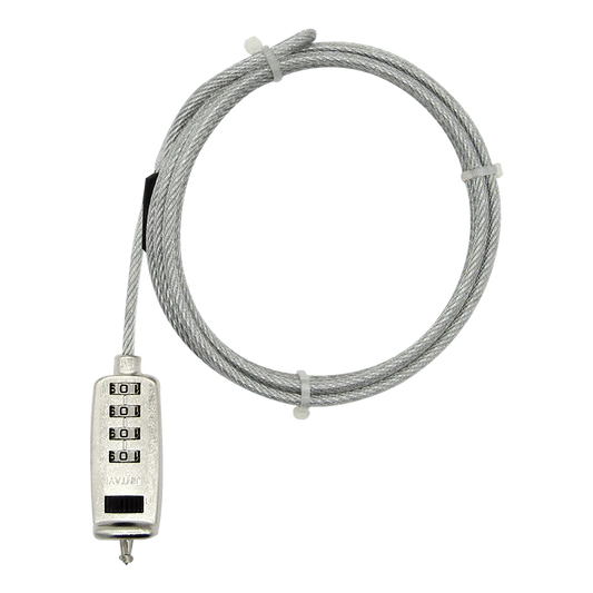 GUAYA SEGUR. LAPTOP 4-DIGITOS 1.7MT/5MM SLOT MINISAVER XUE® (CLAVE) C9091 Garantía 1 Año