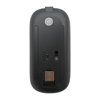 Mouse Inalámbrico Silencioso XUE 1600 DPI USB-C Negro Bluetooth + 2.4GHz