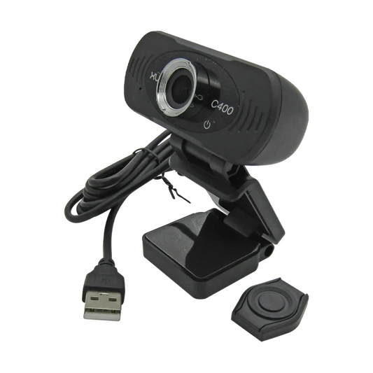 WEBCAM USB 2.0 FHD 1080P FHD 1920x1080 MIC DIG NEGRA XUE® C400 Garantía 6 Meses