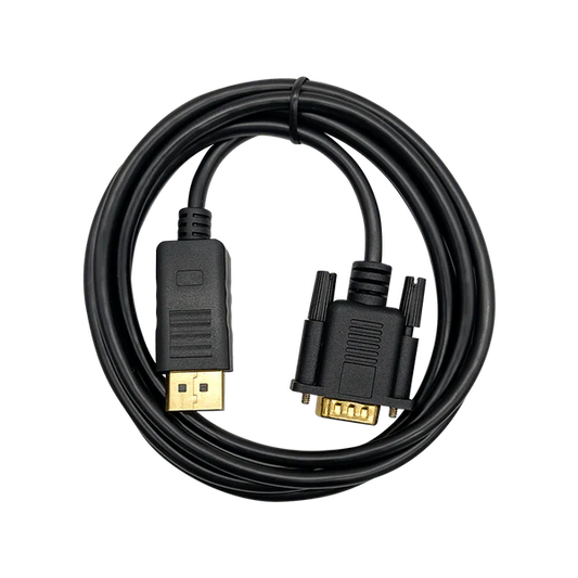 CABLE DISPLAYPORT A VGA 1.8M 1080P 1920x1200 XUE® Garantía 1 Año