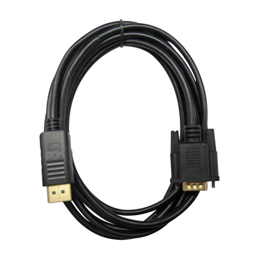 CABLE DISPLAYPORT A VGA 3M 1080P 1920x1200 XUE® Garantía 1 año