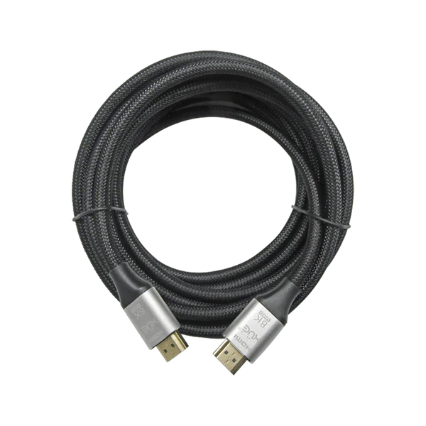 CABLE HDMI 8k 4320P V2.1 5M NEGRO 19+1 30AWG OD 7.0MM XUE® Garantía 1 Año