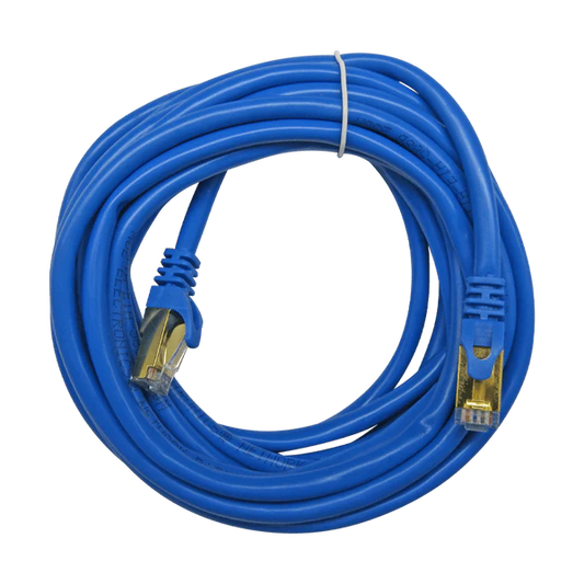 CABLE PATCHCORD UTP CAT6A 5M 26AWG 10Gbps CCA 80% PVC AZUL XUE® Garantía 1 Año