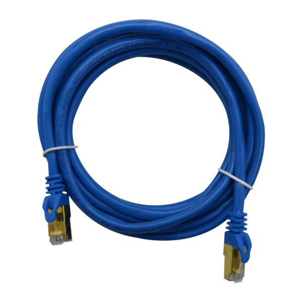 CABLE PATCHCORD UTP CAT6A 3M 26AWG 10Gbps CCA 80% PVC AZUL XUE® Garantía 1 Año