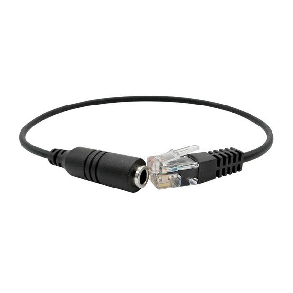 CONV AUDIO 3.5MM A RJ9 PARA DIADEMA TELEFONO IP (NEGRO) XUE® Garantía 1 Año
