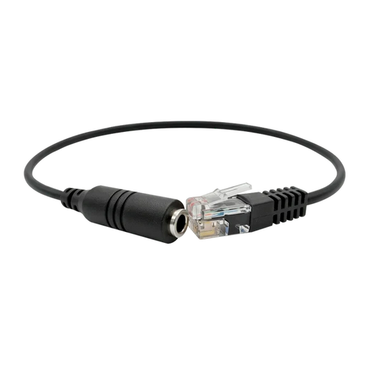 CONV AUDIO 3.5MM A RJ9 PARA DIADEMA TELEFONO IP (NEGRO) XUE® Garantía 1 Año