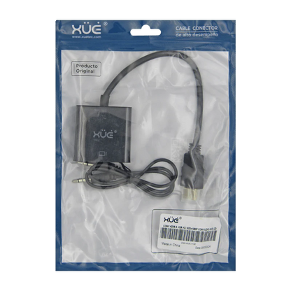 Convertidor HDMI A VGA HD 1920x1080P CON AUDIO XUE®