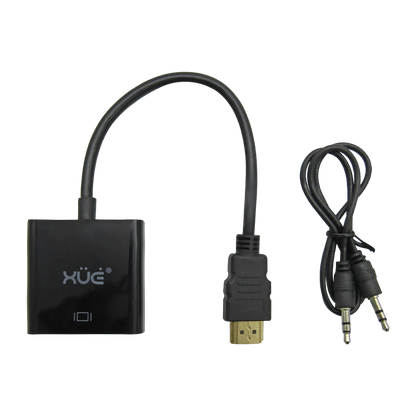 Convertidor HDMI A VGA HD 1920x1080P CON AUDIO XUE®