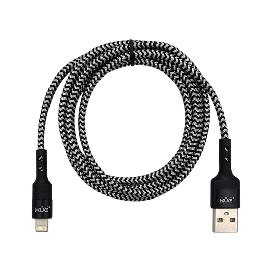 CONV USB-A A LIGHTNING 2.4A 1.5M COLOR NEGRO BRAIDED (CARGA Y DATOS) Garantía 1 Año