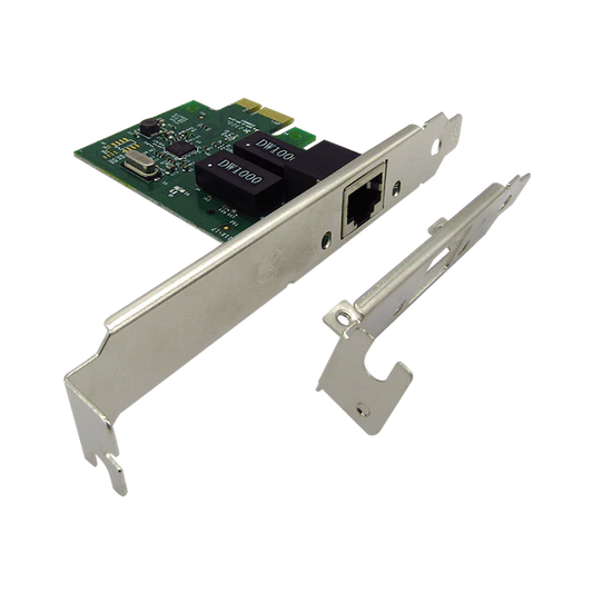 TARJETA DE RED PCIE 10/100/1000 RJ45 (CHIP REALTEK 8111F) CON BRACKET LOW PROFILE, MARCA XUE® Garantía 6 Meses