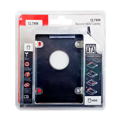 Caddy 12.7MM DVD+RW para Disco Duro 2.5" SATA (enclosure)