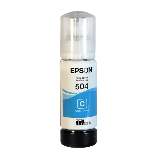 Botella de Tinta Epson Ecofit Cian T504 70 ml