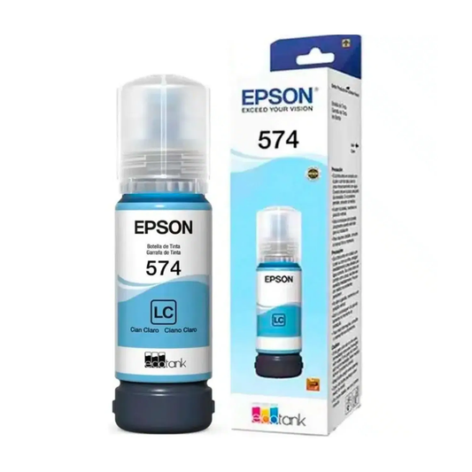 Botella de Tinta Epson Ecofit Color Cian Claro T574 70 ml