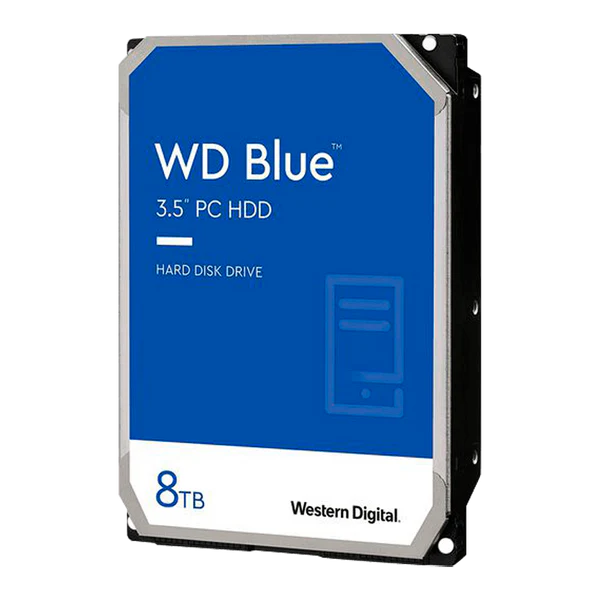 DISCO DURO SATA 3.5 8TB 5640RPM 256MB PC WD BLUE WD80EAAZ Garantía 2 Años