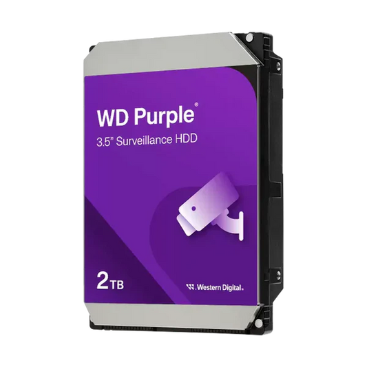 DISCO DURO SURV. SATA 3.5 2TB 5400RPM 64MB WD PURPLE WD23PURZ Garantía 3 Años
