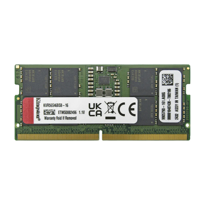 Memoria RAM 16GB para Laptop DDR5 PC5-44800 5600MHZ CL46 1.1V KVR56S46BS8-16 Marca Kingston