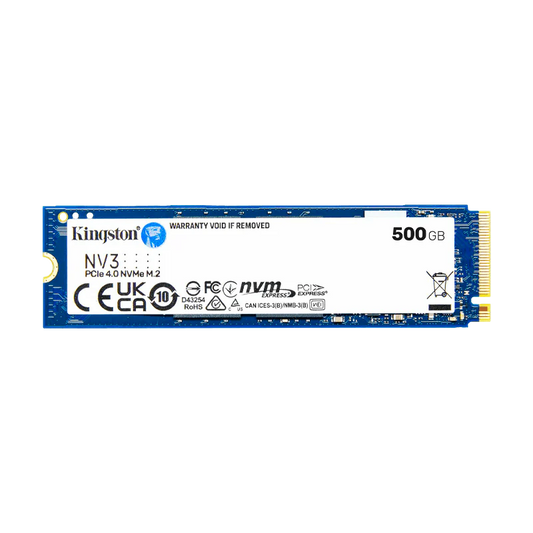 Disco de Estado Sólido SSD 500GB PCI-E 4.0 M.2 2280 NVMe SNV3S/500G R/W 5000 MB/S Marca Kingston