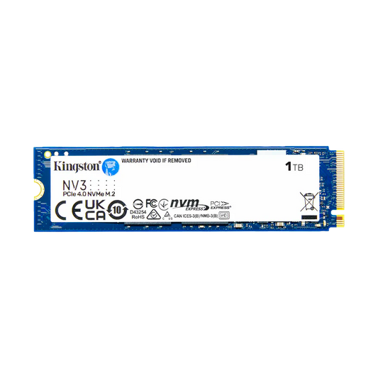 Disco de Estado Sólido SSD 1TB PCI-E 4.0 M.2 2280 NVMe NV3 SNV3S/1000G R/W 6000 MB/S Marca Kingston