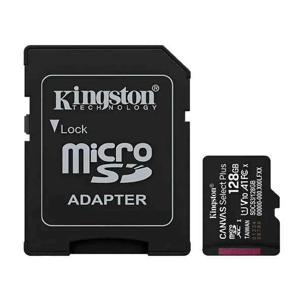 MEMORIA MICRO SD 128GB CLASS 10 KINGSTON SDCS3/128GB CON ADAPT Garantia 5 años