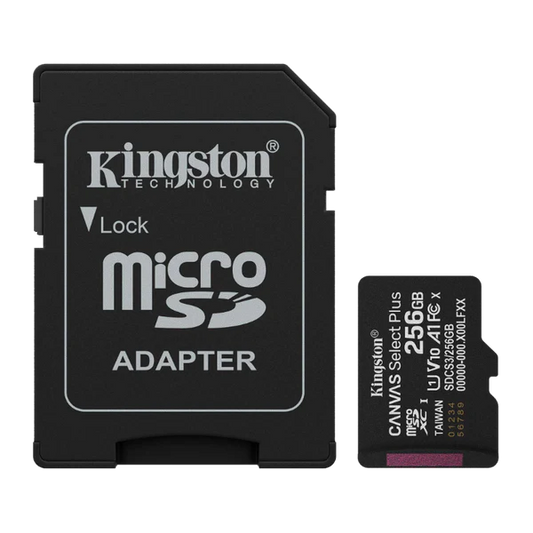 MEMORIA MICRO SD 256GB CLASS 10 KINGSTON SDCS3/256GB CON ADAPT Garantía 5 Años