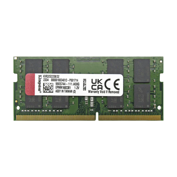 RAM DDR4 PC4-25600 32GB 3200MHZ CL22 1.2V LAPTOP KINGSTON KVR32S22D8/32 Garantía 5 Años