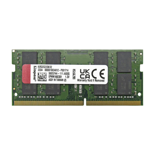 RAM DDR4 PC4-25600 32GB 3200MHZ CL22 1.2V LAPTOP KINGSTON KVR32S22D8/32 Garantía 5 Años