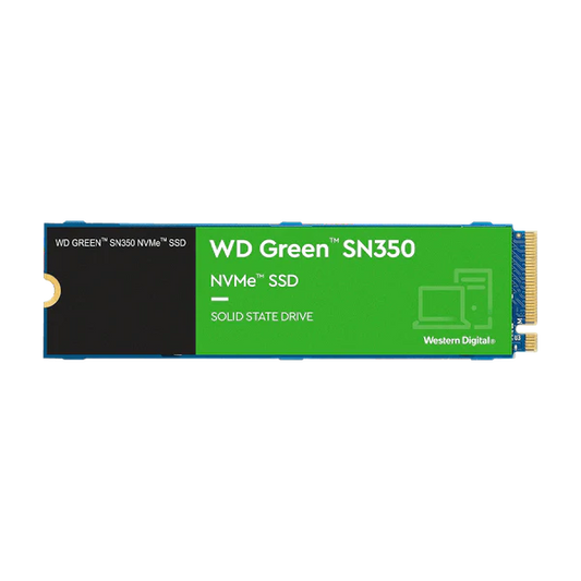 SSD PCI-E 3.0 M.2 2280 500GB NVME WD GREEN SN350 WDS500G2G0C R/W 2400 MB/S Garantía 3 Años