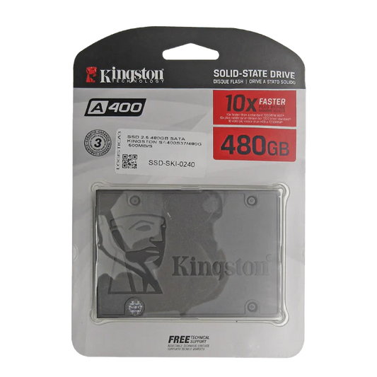 SSD 2.5 480GB SATA KINGSTON SA400S37/480G  500MB/S Garantía 3 Años