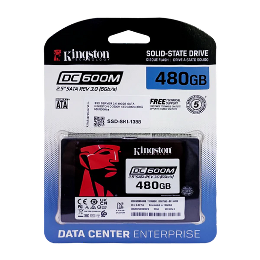 SSD SERVER 2.5 480GB SATA KINGSTON DC600M SEDC600M/480G 560/530Mbs Garantía 5 Años