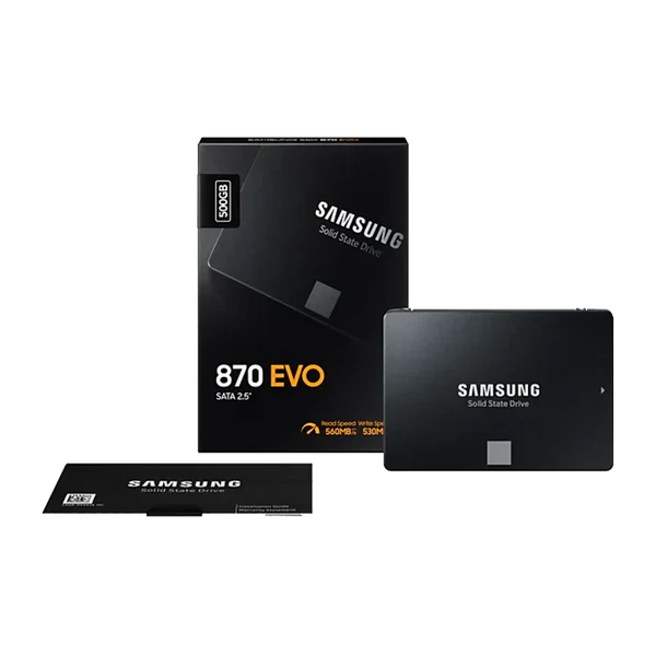 SSD 2.5 500GB SATA SAMSUNG EVO 870 MZ-77E500E560 MB/S (RETAIL) Garantía 5 Años